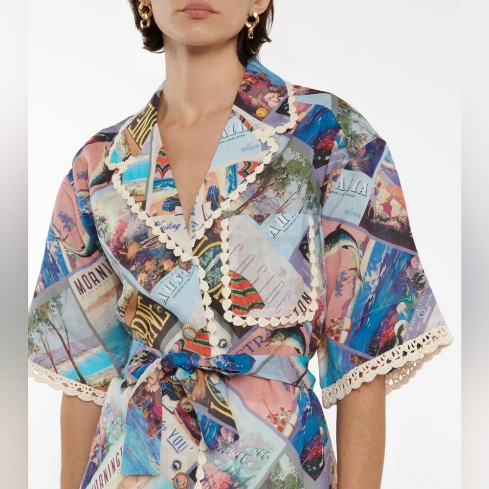 NWOT Zimmermann Postcard Top